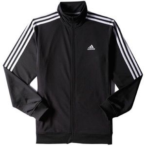 NWT Men Adidas Black/White Tricot Track Jacket 2xl